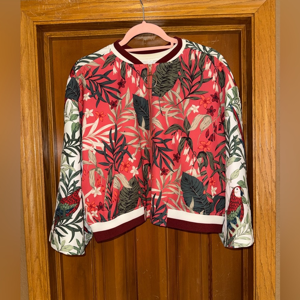 ELOQUII tropical print jacket